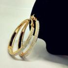 Rhinestone Hoop Drop Ear Stud
