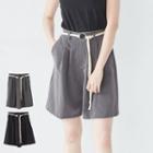 Wide-leg Shorts With Cord