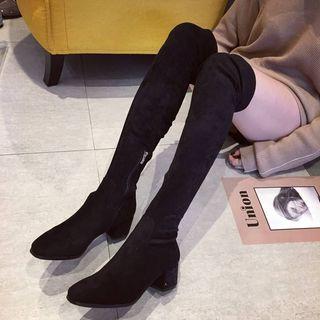 Over-the-knee Chunky Heel Boots