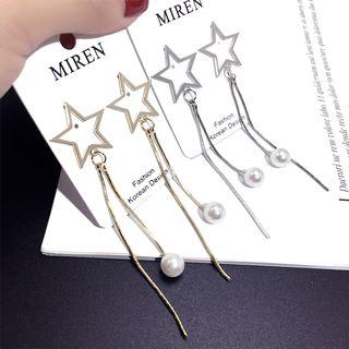 Cut-out Star Fringed Drop Earring