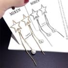 Cut-out Star Fringed Drop Earring