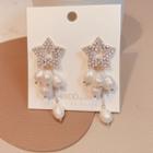 Star Freshwater Pearl Fringed Earring 1 Pair - White - One Size