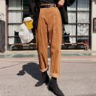 High Band-waist Corduroy Baggy Pants