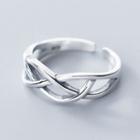925 Sterling Silver Layered Open Ring S925 - As Shown In Figure - One Size