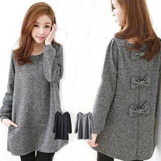 Long-sleeve Bow-accent Sweater