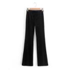 High-waist Velvet Boot-cut Pants