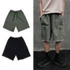 Ripped Trim Cargo Shorts