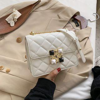 Embellished Mini Quilted Crossbody Bag