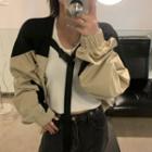 Two-tone Cropped Jacket