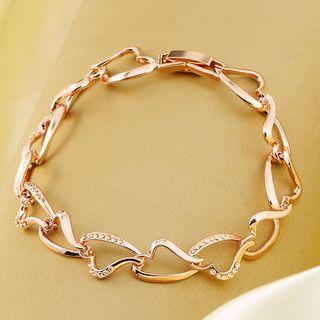 Rhinestone Metal Bracelet As Shown In Figure - One Size