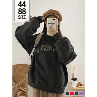 Letter-embroidered Loose-fit Pullover