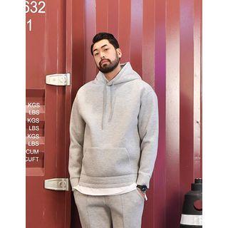 Zip-cuff Kangaroo-pocket Neoprene Hoodie