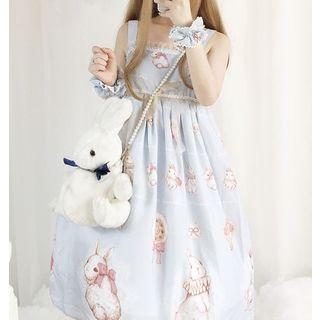 Rabbit Print Sleeveless A-line Dress