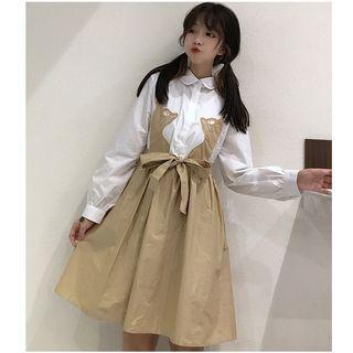 Cat Long-sleeve A-line Dress