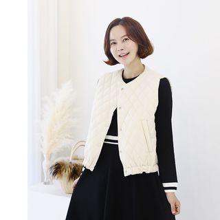Round-neck Quilted Vest