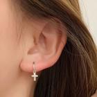 Cross Earring 1 Pair - Cross Earring - Silver - One Size