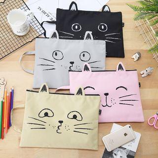 Cat Canvas Pouch