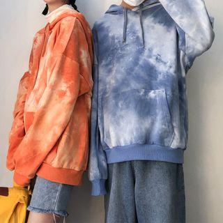 Couple Matching Dye Print Oversize Hoodie