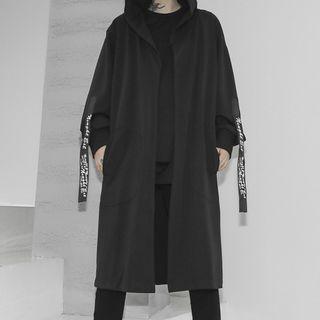 Lettering Plain Printed Over-sized Jacket