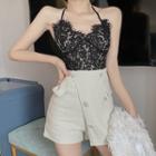 Rhinestone Wrap Skort