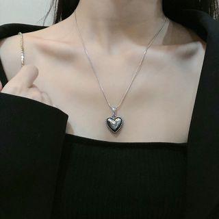 Heart Necklace 1 Pc - Necklace - Silver - One Size