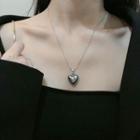 Heart Necklace 1 Pc - Necklace - Silver - One Size