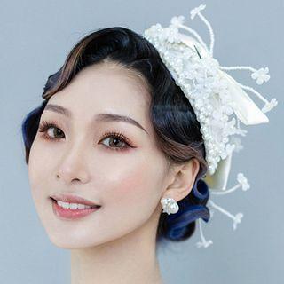 Wedding Flower & Butterfly Headpiece White - One Size