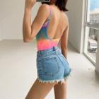 Tie-dyed Open-back Camisole Top