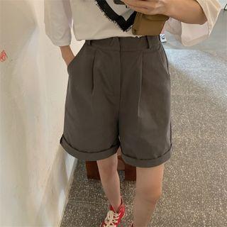 Roll Up Wide Leg Dress Shorts
