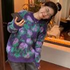 Tie-dyed Sweater Purple - One Size