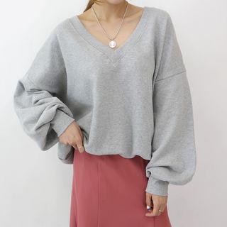 V-neck Boxy Sweatshirt