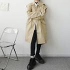 Single Breasted Trench Coat With Hood