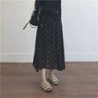 Dotted Midi A-line Skirt Dot - One Size
