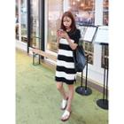 Spaghetti-strap Color-block Dress