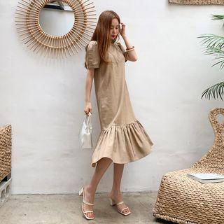 Crochet-trim Midi Dress