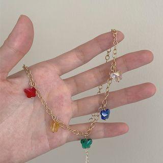 Butterfly Alloy Necklace 1 Pc - Gold - One Size