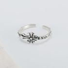 925 Sterling Silver Cross Open Ring S925 Silver - One Size