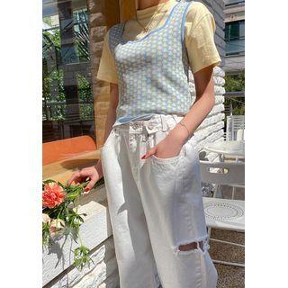 Ripped Wide-leg Pants / Jeans