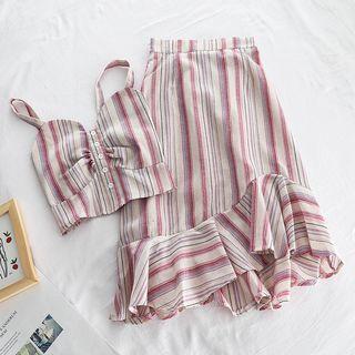 Set: Camisole Top + Midi A-line Skirt