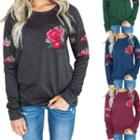 Flower Print Long-sleeve T-shirt
