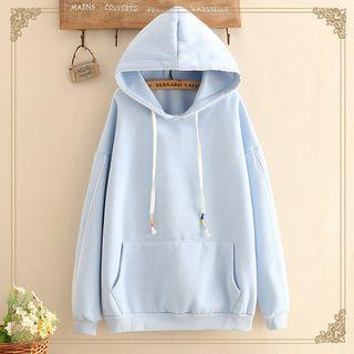 Contrast-trim Hooded Sweater