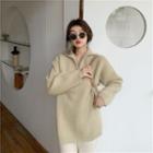 Mock-neck Sweater Almond - One Size