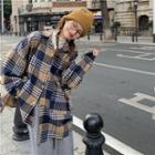 Plaid Shirt Plaid - Khaki & Blue - One Size