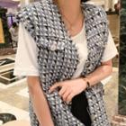 Scoop-neck Cuff-sleeve T-shirt