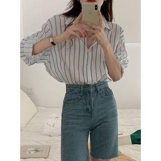 Striped Shirt Striped - Light Blue & White - One Size