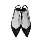 Pointy-toe Genuine Leather Sling-back Pumps