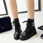Star Lace-up Short Boots