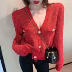 Glitter Cardigan Red - One Size