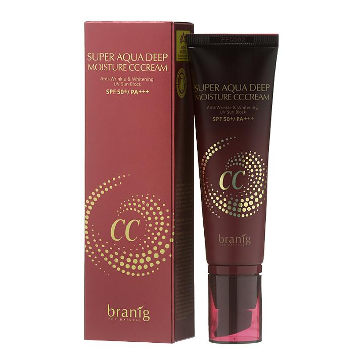Branig - Super Aqua Deep Moisture Cc Cream Spf 50+ Pa+++ 50g