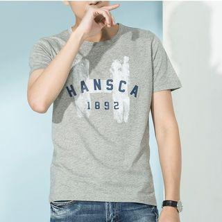 Lettering Shirt-sleeve T-shirt